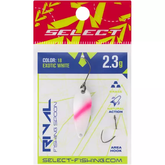 Блешня Select Rival 2.3g 30mm #18 Exotic White, Вага блешні: 2.3, Колір блешні: #18 Exotic White, фото , изображение 2